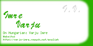 imre varju business card